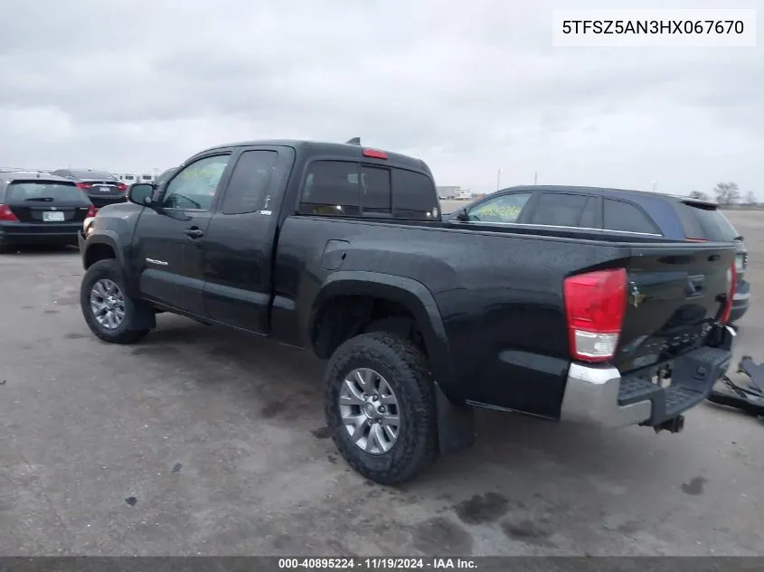 2017 Toyota Tacoma Sr5 V6 VIN: 5TFSZ5AN3HX067670 Lot: 40895224