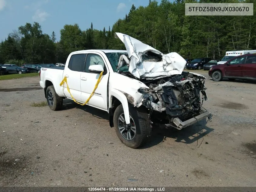 5TFDZ5BN9JX030670 2018 Toyota Tacoma