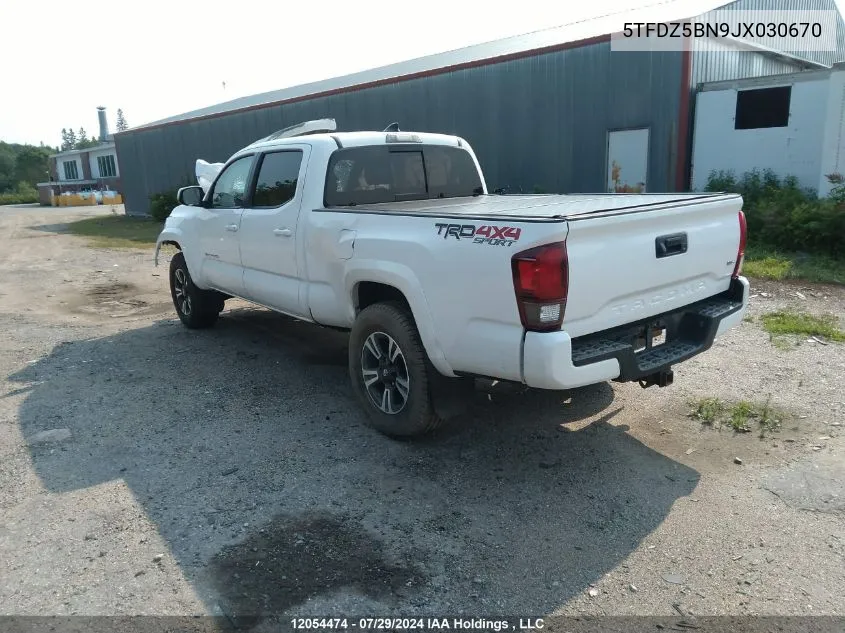 2018 Toyota Tacoma VIN: 5TFDZ5BN9JX030670 Lot: 12054474