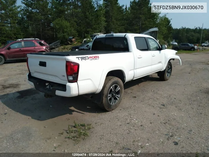 2018 Toyota Tacoma VIN: 5TFDZ5BN9JX030670 Lot: 12054474