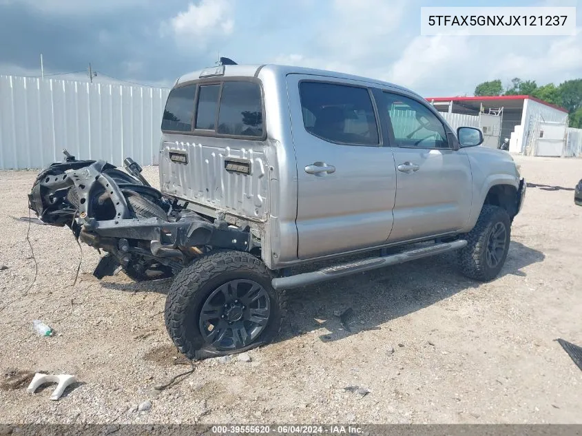 2018 Toyota Tacoma Sr VIN: 5TFAX5GNXJX121237 Lot: 39555620