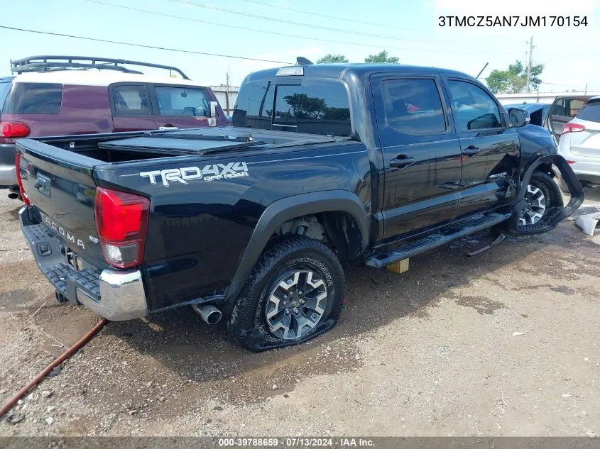 2018 Toyota Tacoma Trd Off Road VIN: 3TMCZ5AN7JM170154 Lot: 39788659