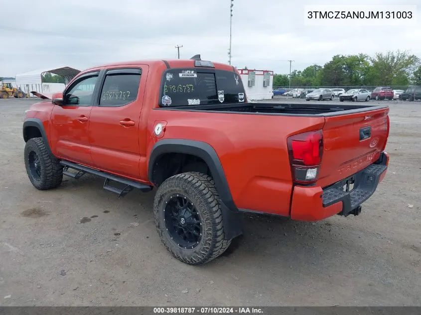 2018 Toyota Tacoma Trd Off Road VIN: 3TMCZ5AN0JM131003 Lot: 39818787