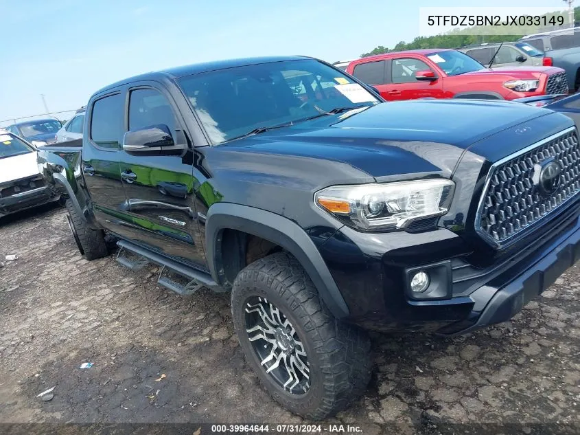 2018 Toyota Tacoma Sr5 V6/Trd Off Road/Trd Sport VIN: 5TFDZ5BN2JX033149 Lot: 39964644