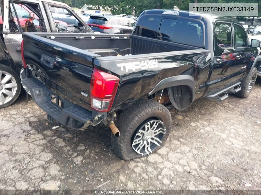 2018 Toyota Tacoma Sr5 V6/Trd Off Road/Trd Sport VIN: 5TFDZ5BN2JX033149 Lot: 39964644