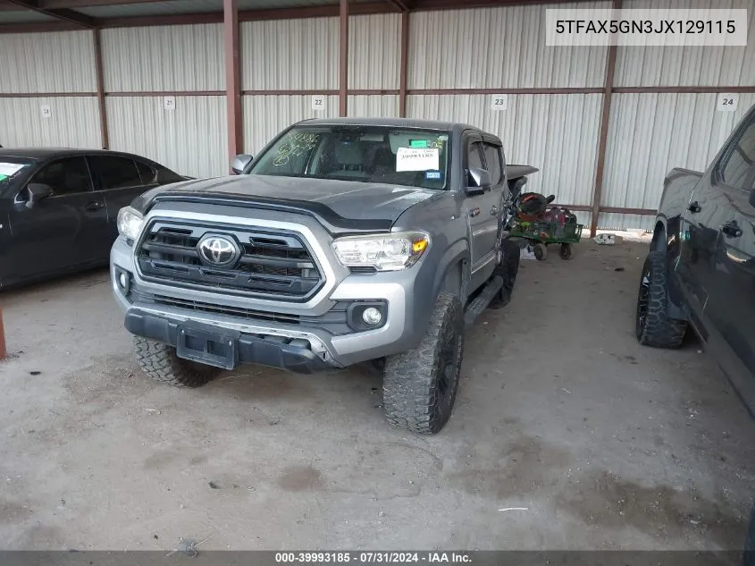 2018 Toyota Tacoma Sr VIN: 5TFAX5GN3JX129115 Lot: 39993185