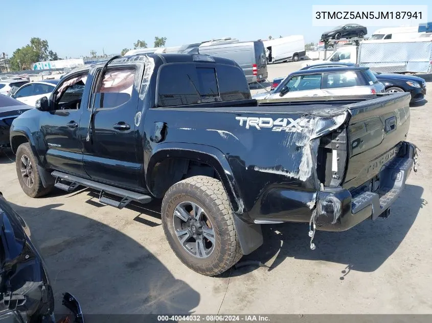 3TMCZ5AN5JM187941 2018 Toyota Tacoma Trd Sport