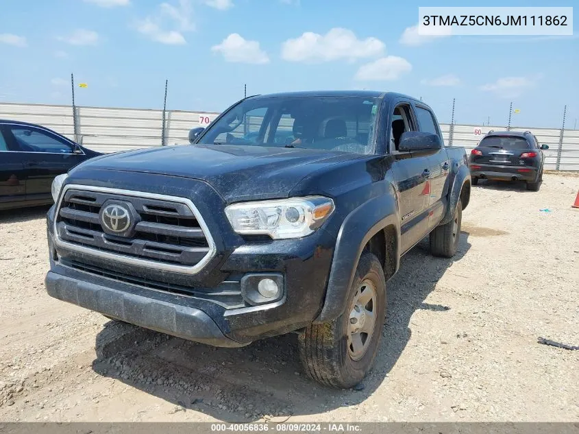 2018 Toyota Tacoma Limited/Sr5 V6/Trd Off Road/Trd Sport VIN: 3TMAZ5CN6JM111862 Lot: 40056836