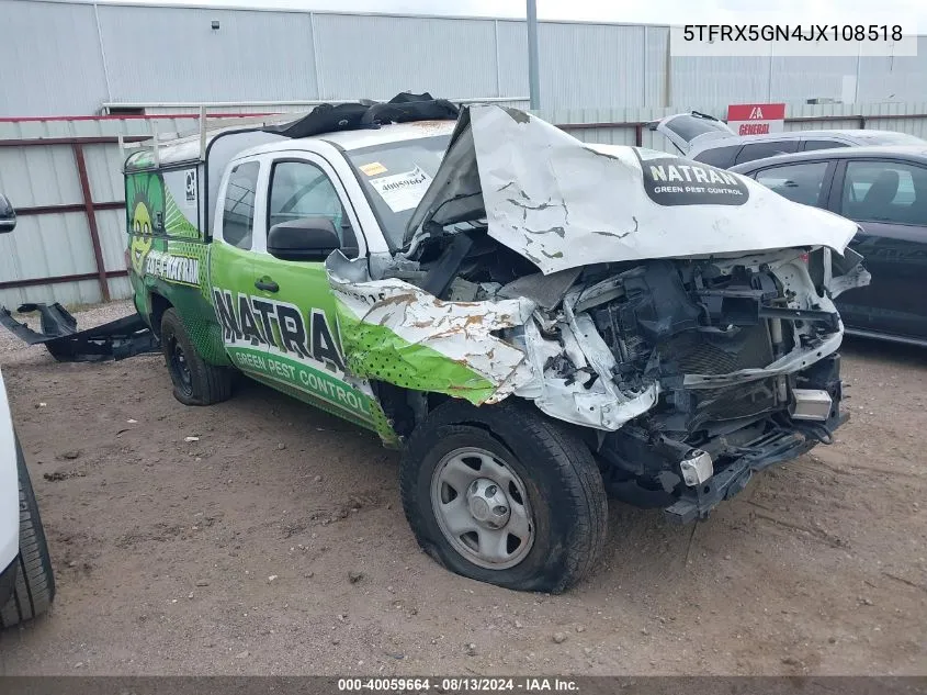 2018 Toyota Tacoma Sr VIN: 5TFRX5GN4JX108518 Lot: 40059664