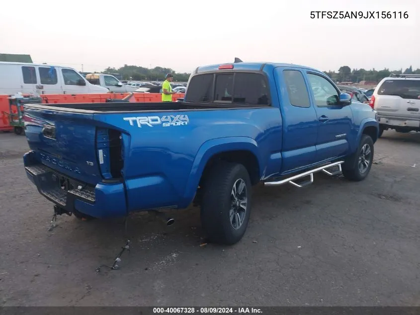 2018 Toyota Tacoma Trd Sport VIN: 5TFSZ5AN9JX156116 Lot: 40680801