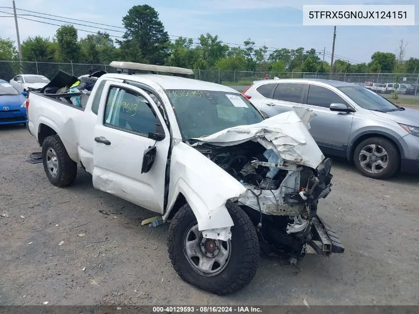 5TFRX5GN0JX124151 2018 Toyota Tacoma Sr