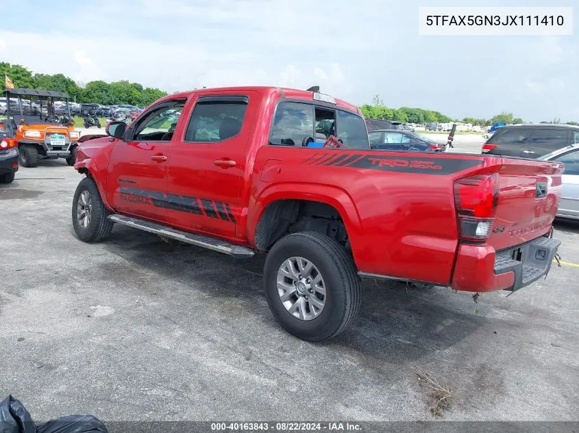 2018 Toyota Tacoma Sr VIN: 5TFAX5GN3JX111410 Lot: 40163843