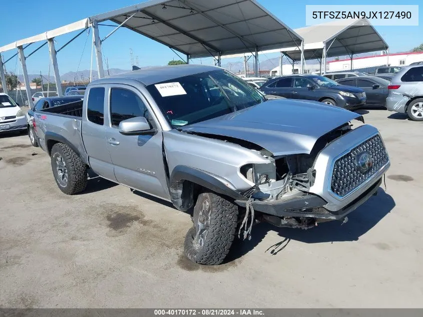 2018 Toyota Tacoma Trd Off Road VIN: 5TFSZ5AN9JX127490 Lot: 40170172