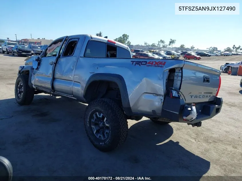 2018 Toyota Tacoma Trd Off Road VIN: 5TFSZ5AN9JX127490 Lot: 40170172