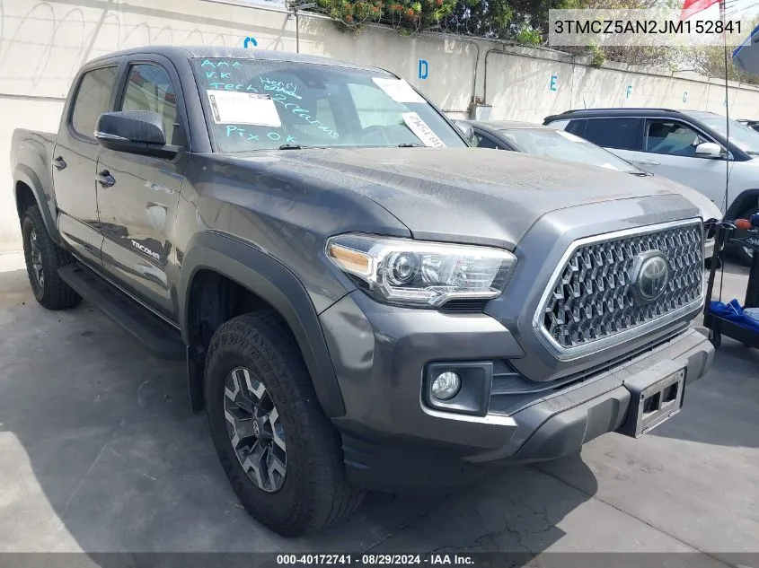 3TMCZ5AN2JM152841 2018 Toyota Tacoma Trd Off Road