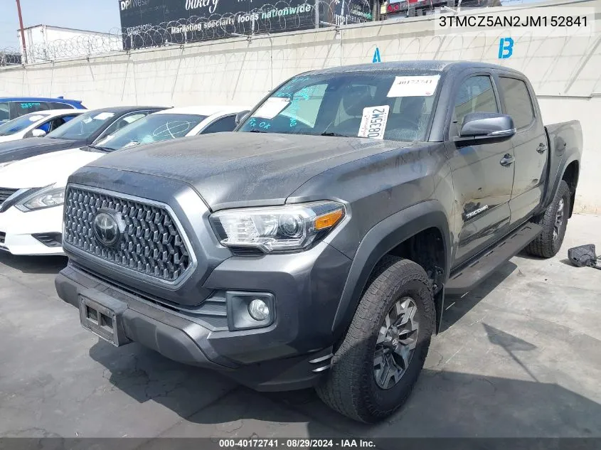 3TMCZ5AN2JM152841 2018 Toyota Tacoma Trd Off Road