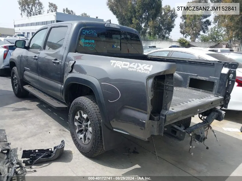 3TMCZ5AN2JM152841 2018 Toyota Tacoma Trd Off Road