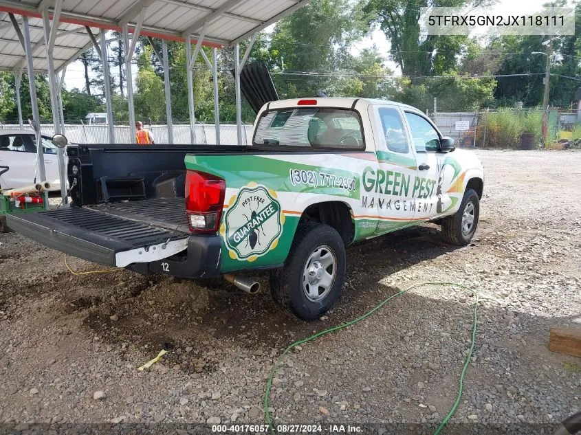 5TFRX5GN2JX118111 2018 Toyota Tacoma Sr