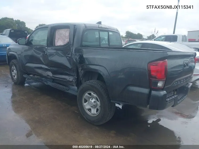 5TFAX5GN8JX115341 2018 Toyota Tacoma Sr