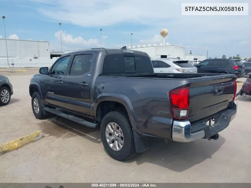 2018 Toyota Tacoma Sr5 V6 VIN: 5TFAZ5CN5JX058161 Lot: 40211599