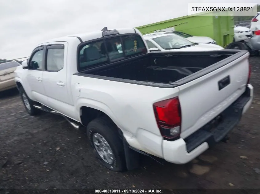 5TFAX5GNXJX128821 2018 Toyota Tacoma Double Cab/Sr/Sr5