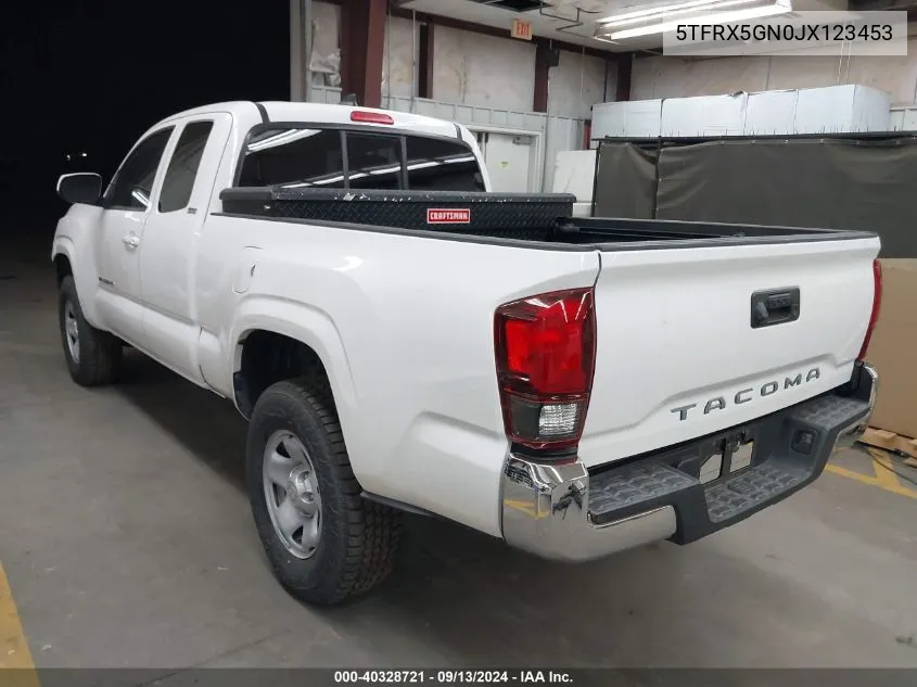 2018 Toyota Tacoma Sr5 VIN: 5TFRX5GN0JX123453 Lot: 40328721