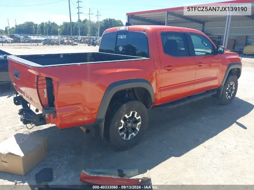 5TFCZ5AN7JX139190 2018 Toyota Tacoma Trd Off Road