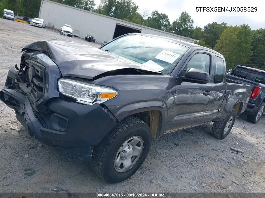 5TFSX5EN4JX058529 2018 Toyota Tacoma Sr