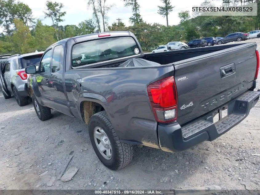 2018 Toyota Tacoma Sr VIN: 5TFSX5EN4JX058529 Lot: 40347515