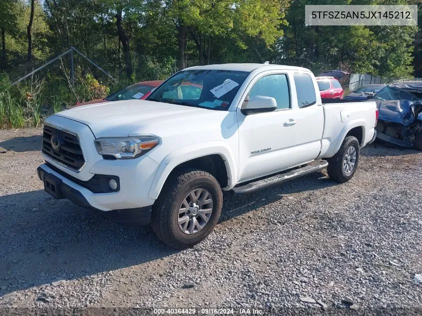 2018 Toyota Tacoma Sr5 V6 VIN: 5TFSZ5AN5JX145212 Lot: 40364429