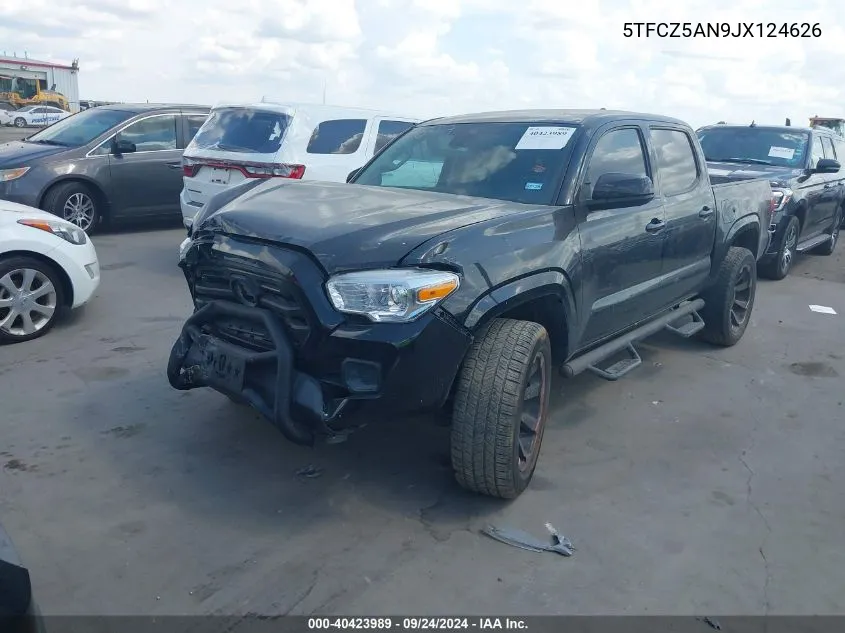 2018 Toyota Tacoma Sr V6 VIN: 5TFCZ5AN9JX124626 Lot: 40423989