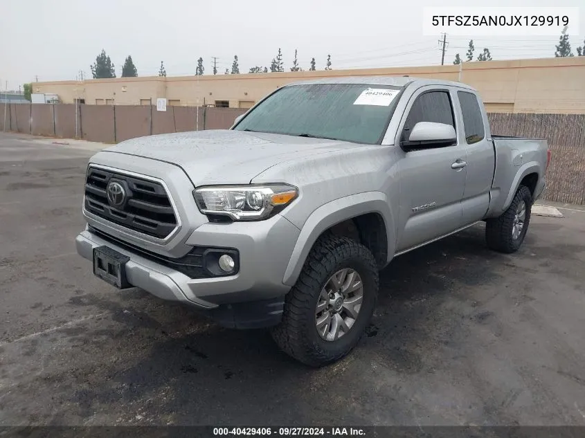 2018 Toyota Tacoma Sr5 V6 VIN: 5TFSZ5AN0JX129919 Lot: 40429406