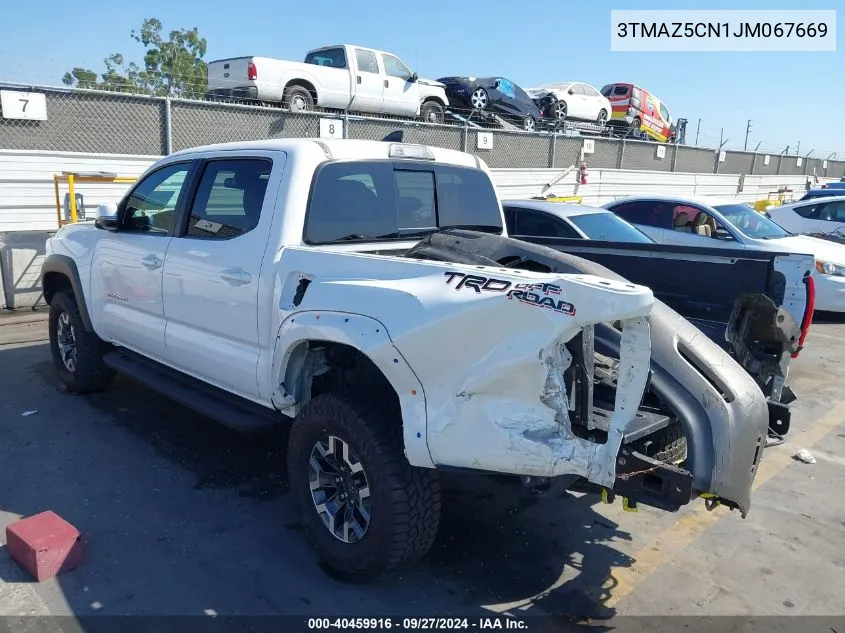 2018 Toyota Tacoma Trd Off Road VIN: 3TMAZ5CN1JM067669 Lot: 40459916