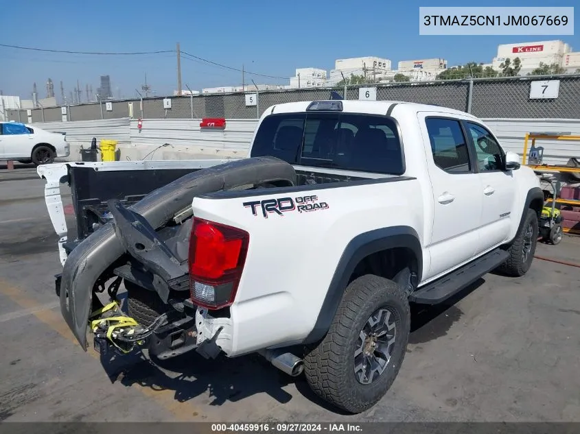 2018 Toyota Tacoma Trd Off Road VIN: 3TMAZ5CN1JM067669 Lot: 40459916