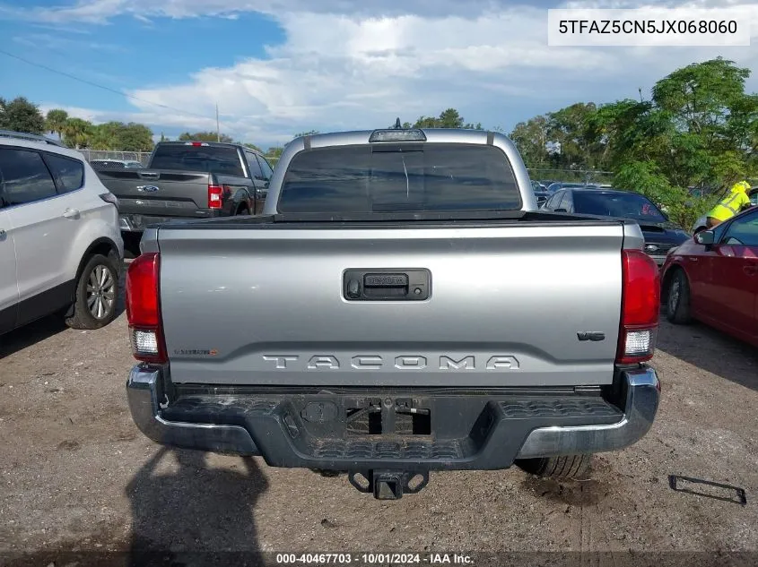 2018 Toyota Tacoma Dbl Cab/Sr5/Trd Sport/Or VIN: 5TFAZ5CN5JX068060 Lot: 40467703