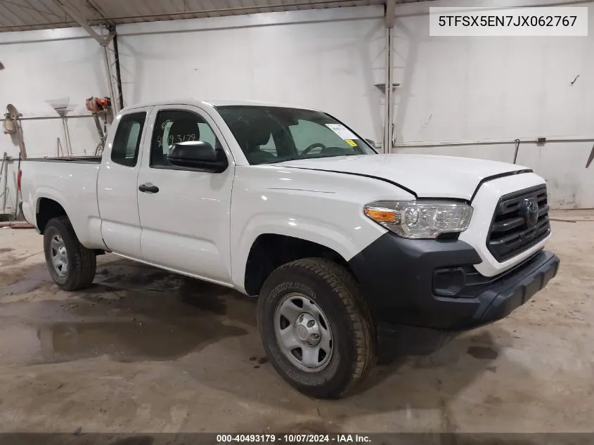 2018 Toyota Tacoma Sr VIN: 5TFSX5EN7JX062767 Lot: 40493179