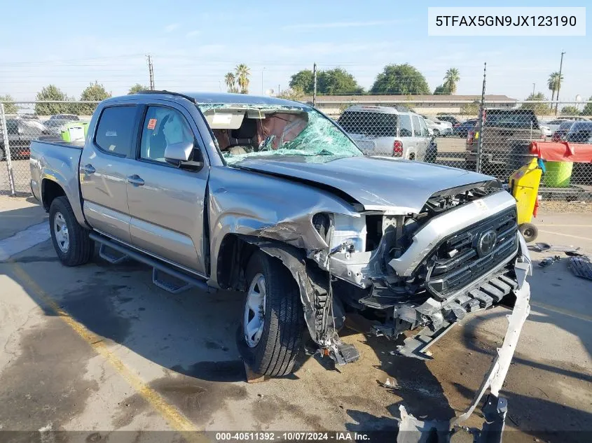 2018 Toyota Tacoma Sr VIN: 5TFAX5GN9JX123190 Lot: 40511392