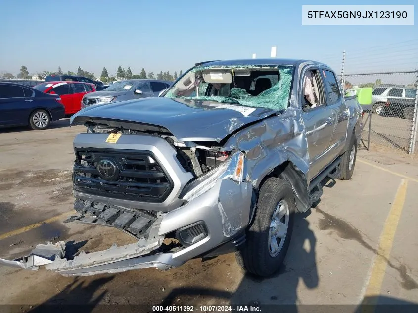 2018 Toyota Tacoma Sr VIN: 5TFAX5GN9JX123190 Lot: 40511392