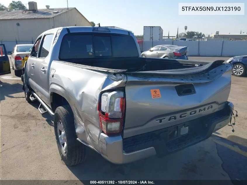 2018 Toyota Tacoma Sr VIN: 5TFAX5GN9JX123190 Lot: 40511392