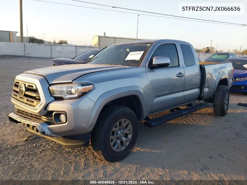 2018 Toyota Tacoma Access Cab/Sr/Sr5 VIN: 5TFRZ5CN7JX066636 Lot: 40549928