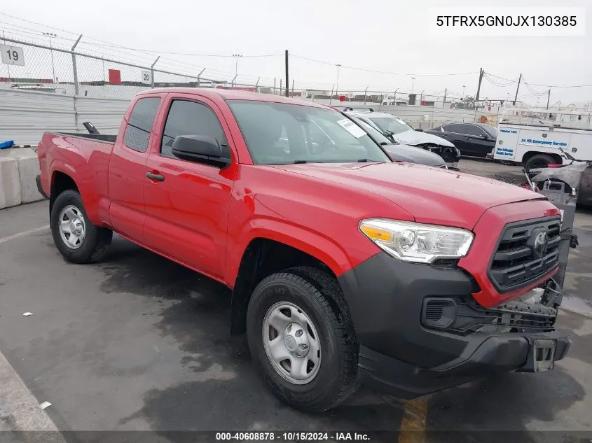 2018 Toyota Tacoma Sr VIN: 5TFRX5GN0JX130385 Lot: 40608878