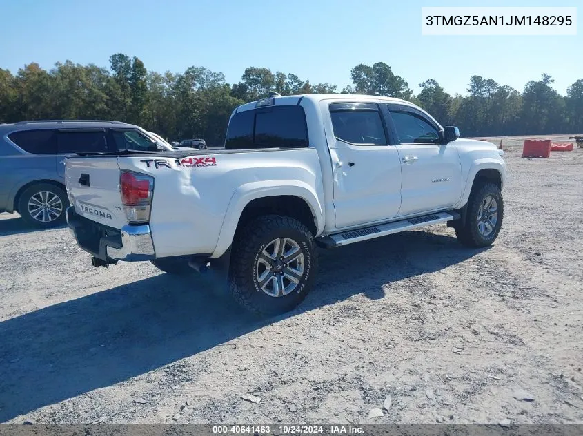 2018 Toyota Tacoma Limited VIN: 3TMGZ5AN1JM148295 Lot: 40641463