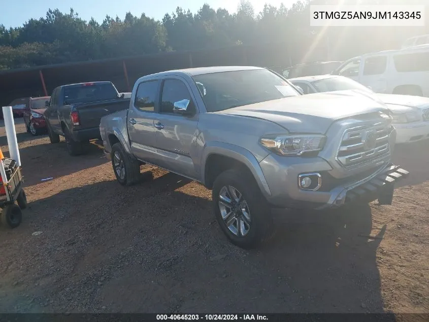 2018 Toyota Tacoma Limited VIN: 3TMGZ5AN9JM143345 Lot: 40645203