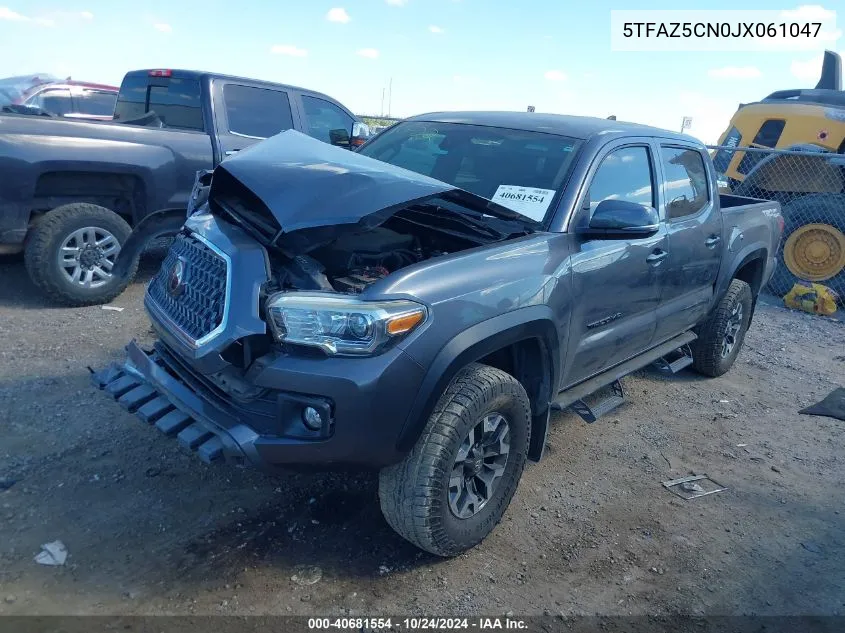 2018 Toyota Tacoma Dbl Cab/Sr5/Trd Sport/Or VIN: 5TFAZ5CN0JX061047 Lot: 40681554