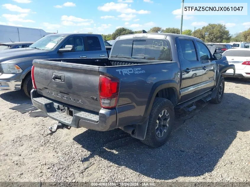 2018 Toyota Tacoma Dbl Cab/Sr5/Trd Sport/Or VIN: 5TFAZ5CN0JX061047 Lot: 40681554