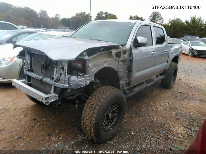 2018 Toyota Tacoma Sr VIN: 5TFAX5GN3JX116400 Lot: 40692818