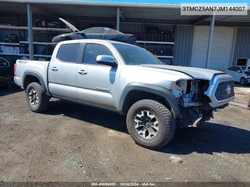 2018 Toyota Tacoma VIN: 3TMCZ5AN7JM144007 Lot: 40696880