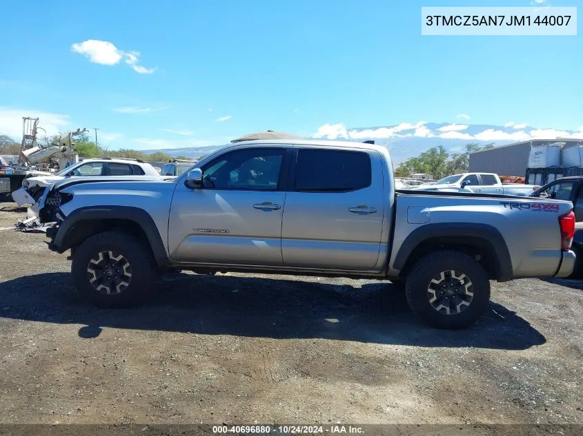 2018 Toyota Tacoma VIN: 3TMCZ5AN7JM144007 Lot: 40696880