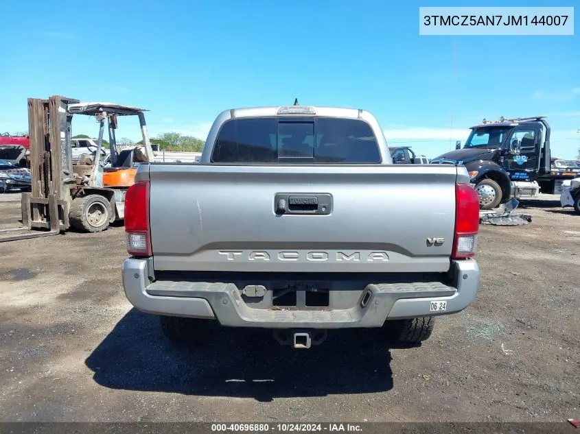 2018 Toyota Tacoma VIN: 3TMCZ5AN7JM144007 Lot: 40696880