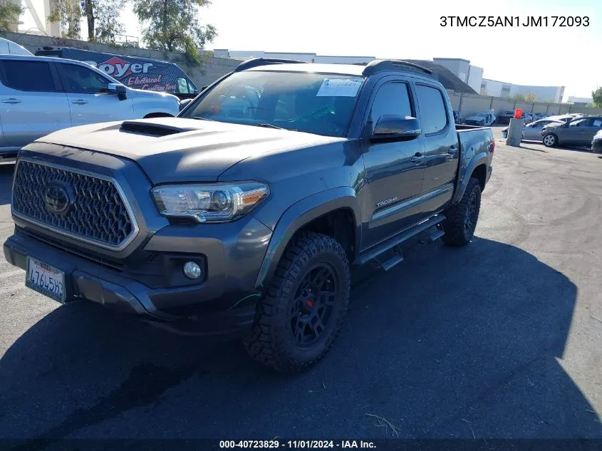 2018 Toyota Tacoma Trd Sport VIN: 3TMCZ5AN1JM172093 Lot: 40723829